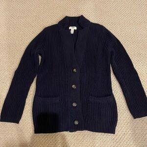 Lands End Canvas Fisherman cardigan sweater